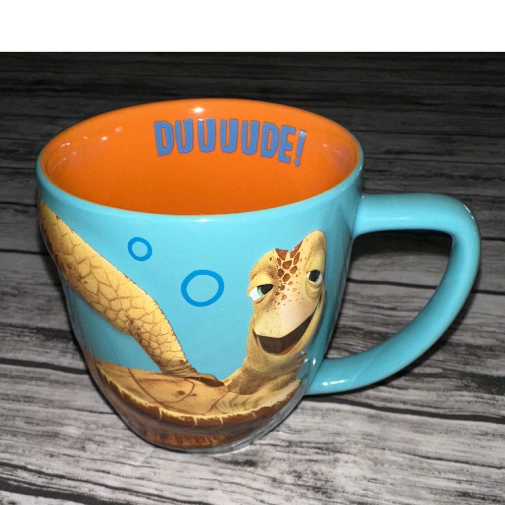 Pixar Crush Turtle Disney Coffee Mug Rare